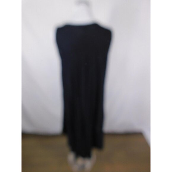 Young USA Black Green Floral Boho Maxi Dress - One Size Sleeveless - Excellent - Picture 6 of 11